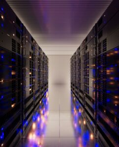 view of a data center from within